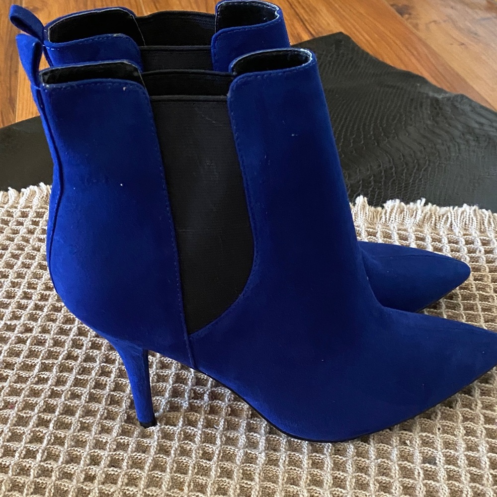 Guess Royal Blue Heeled Boots